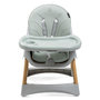 Voir la diapositive 2 : BEBELISSIMO Bebelissimo - Chaise haute 2 en 1 - Evolutive - Réglable - Pliable - vert -woodie