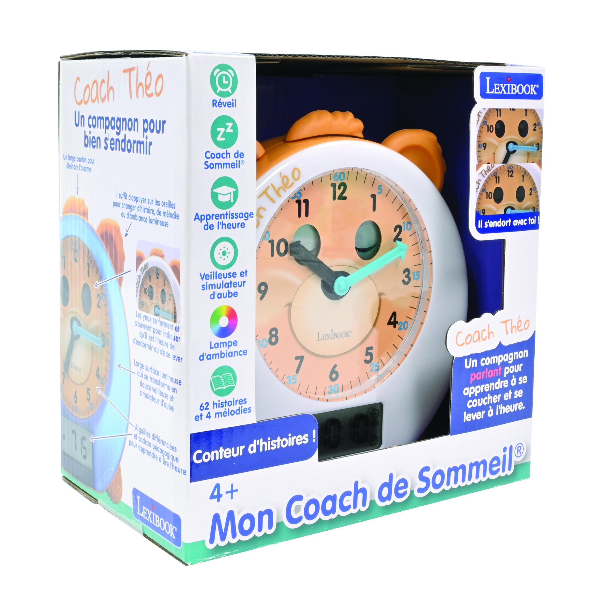 Voir la diapositive 6 : Lexibook THEO mon Réveil Éducatif Coach de Sommeil (Français)