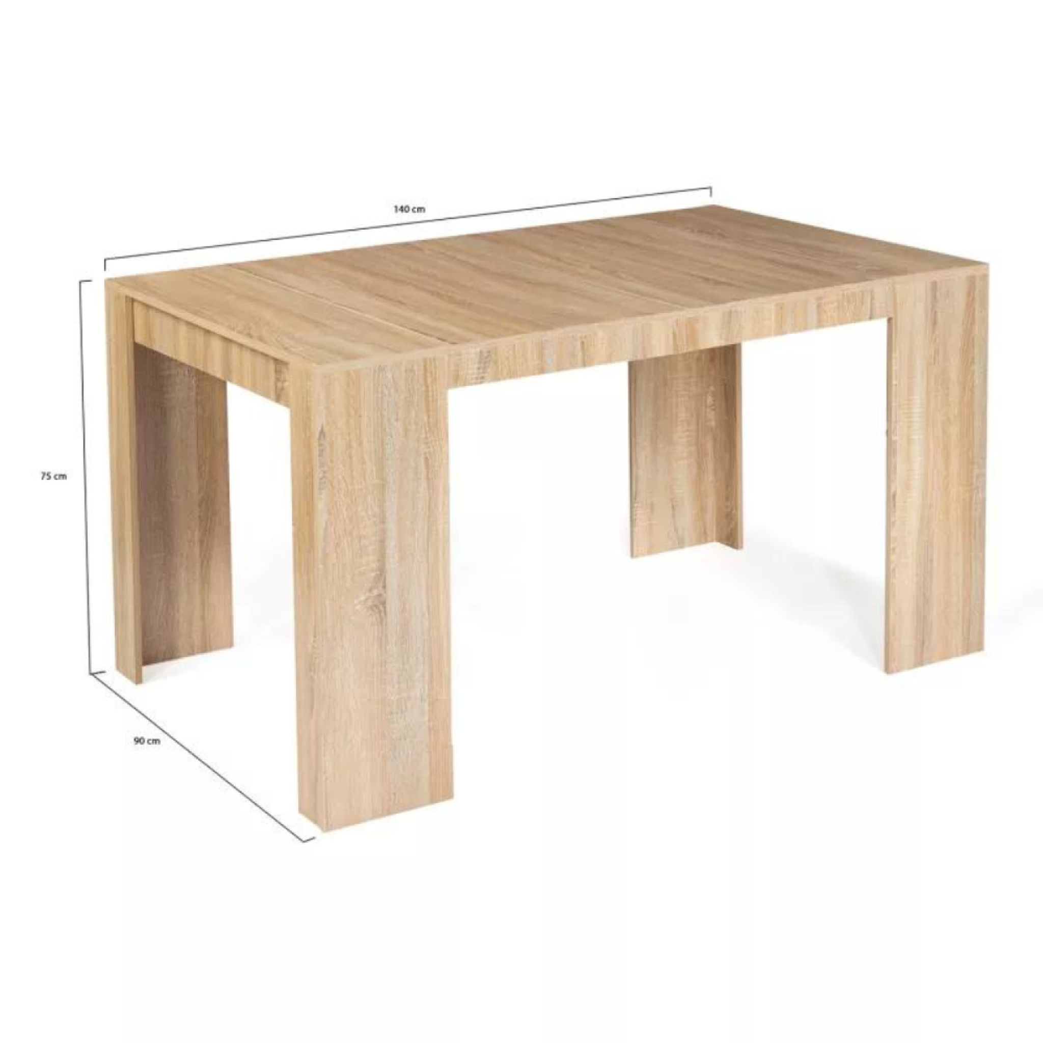 Voir la diapositive 6 : CONCEPT USINE Table console extensible en bois - 140 m belli