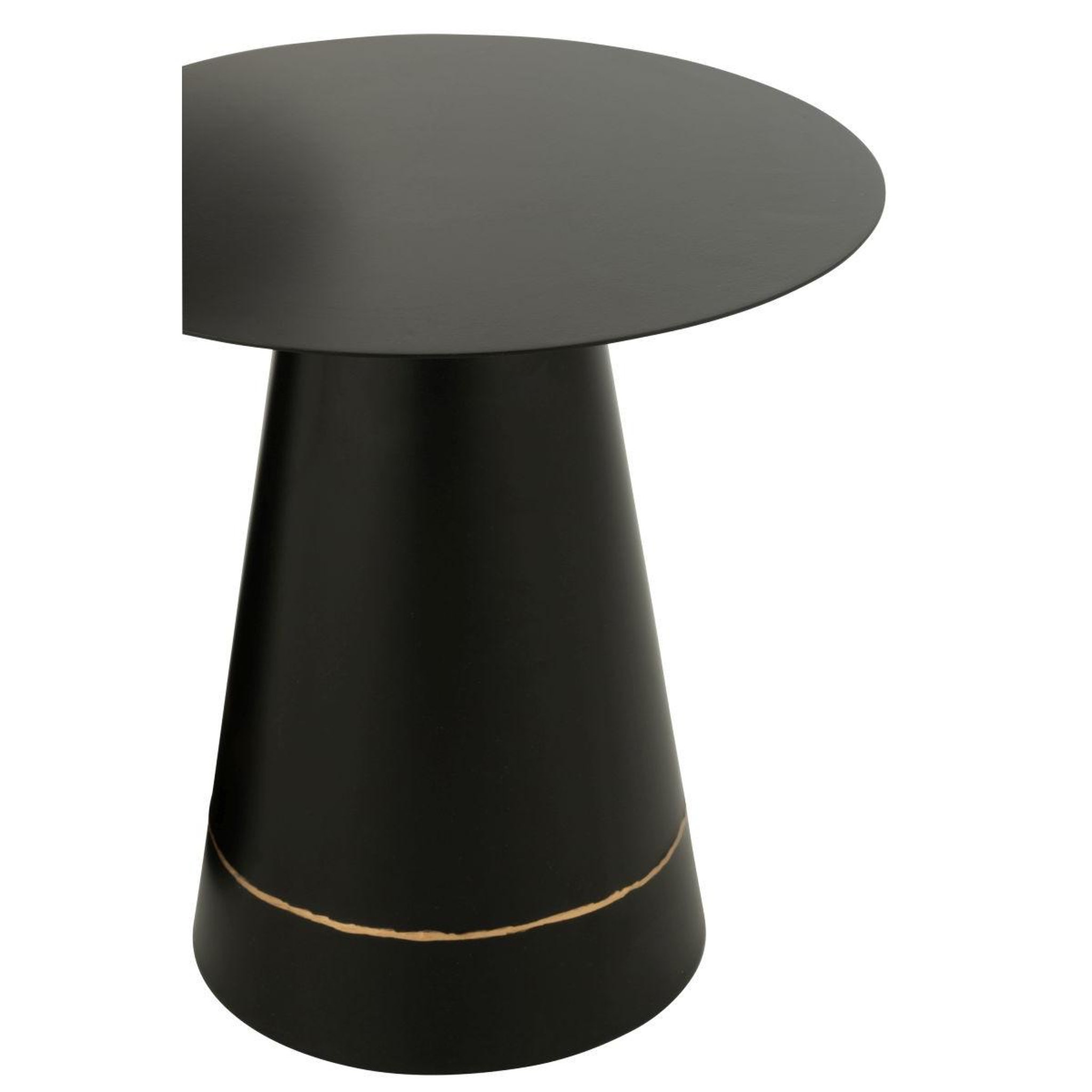 Voir la diapositive 2 : J-LINE Lot de 2 Tables d'Appoint en Métal  Border  50cm Noir