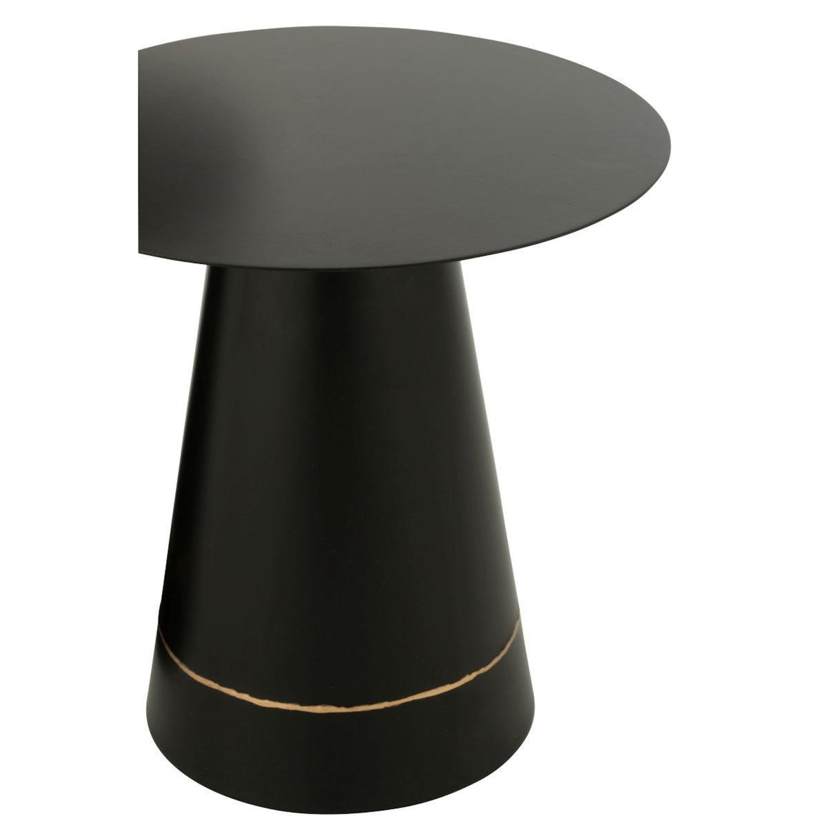 Paris Prix Lot de 2 Tables d'Appoint en Métal  Border  50cm Noir
