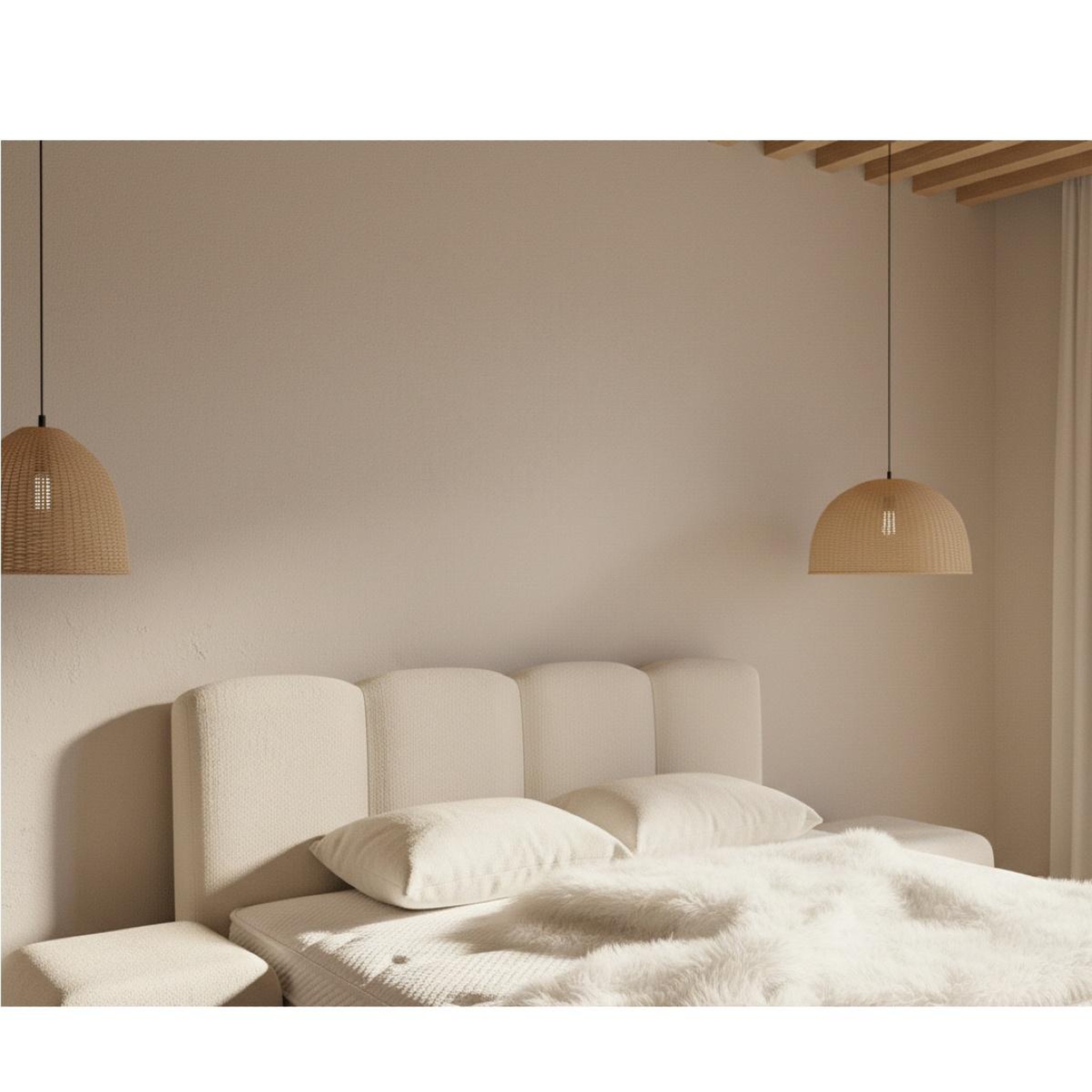 Voir la diapositive 5 : JLC KREATION Lit boxspring coffre 180cm en tissu + matelas + surmatelas amaury