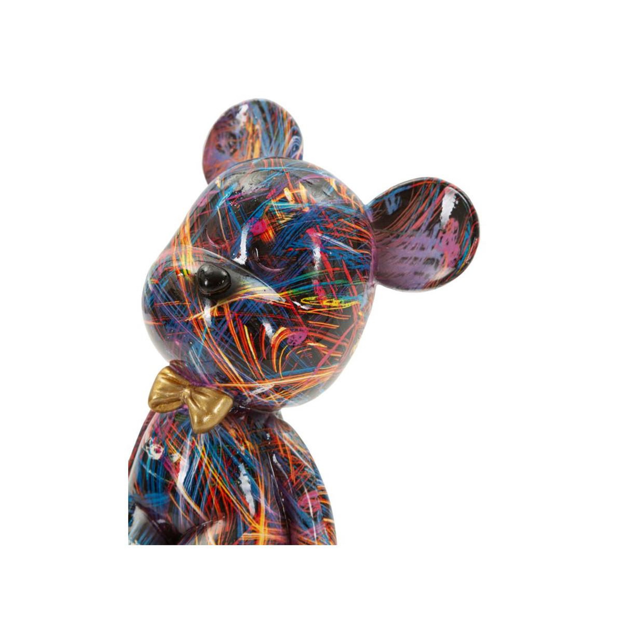 Voir la diapositive 4 : Paris Prix Ourson nœud pap en résine  psyco  25cm multicolore
