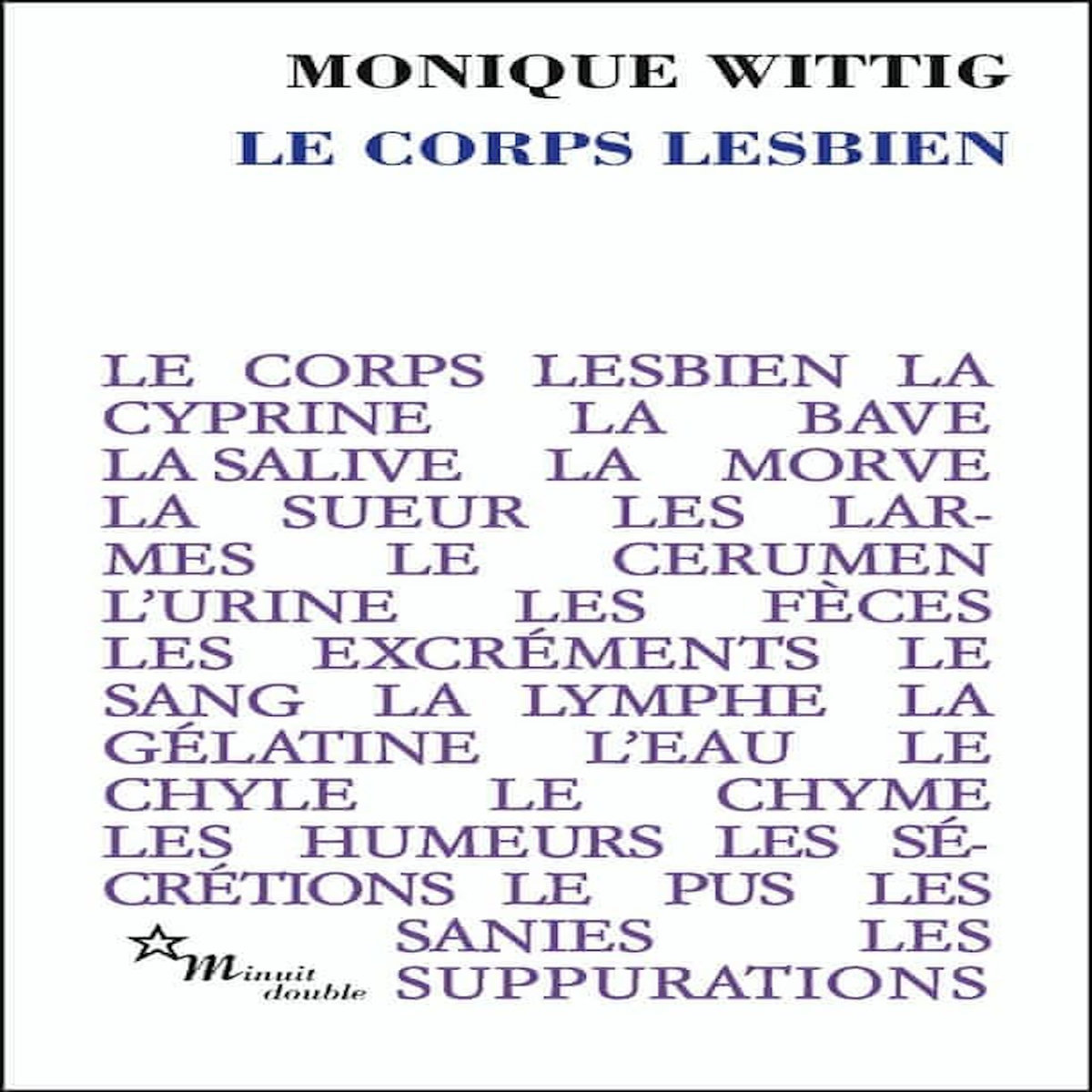 LE CORPS LESBIEN, Wittig Monique