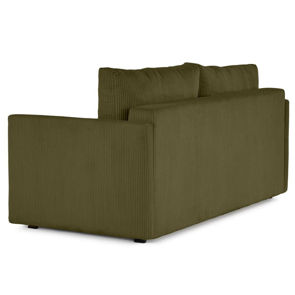 BEST MOBILIER Ottawa - canapé 3 places convertible express couchage quotidien 140 cm matelas 12 cm en velours côtelé