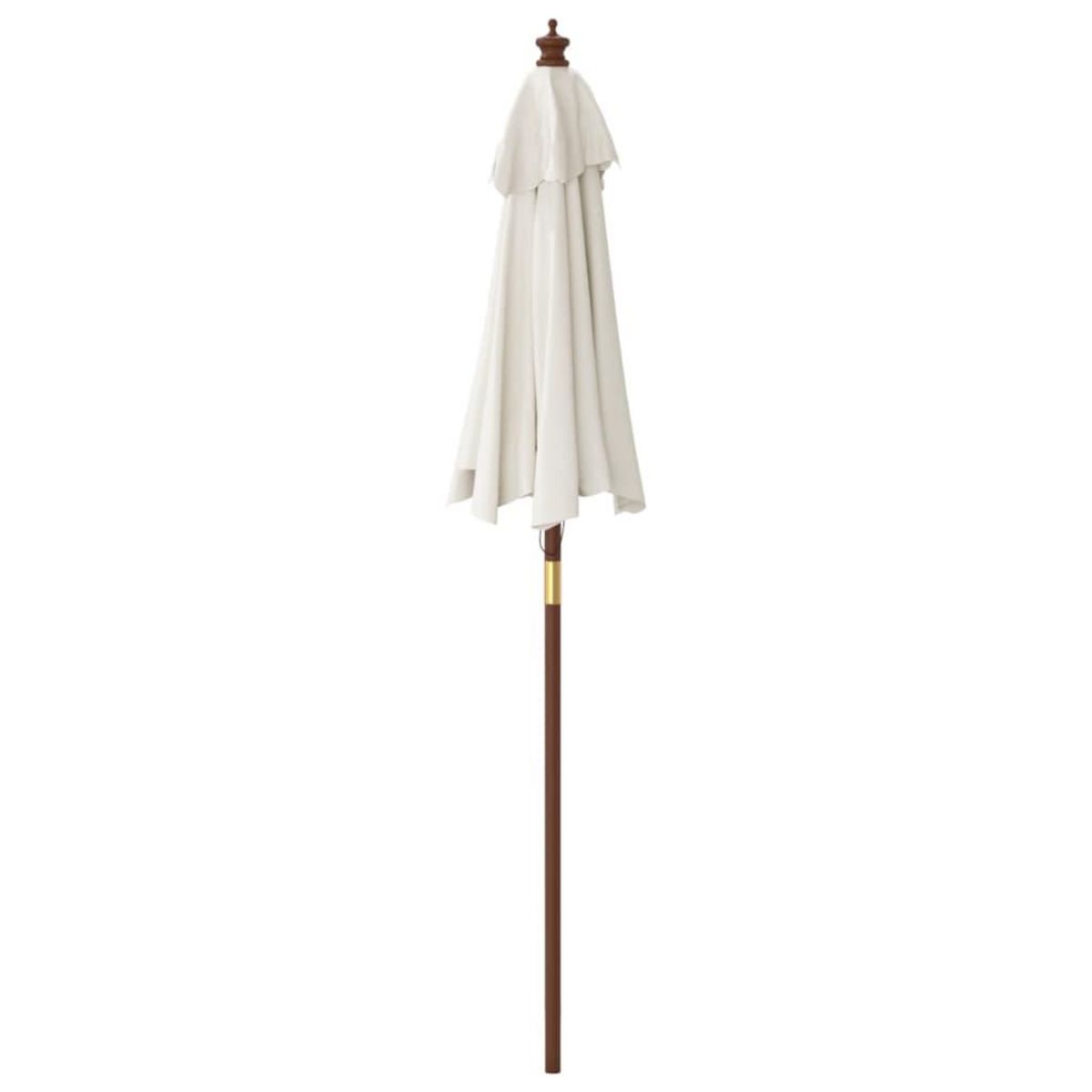VIDAXL Parasol de jardin avec mat en bois sable 196x231 cm