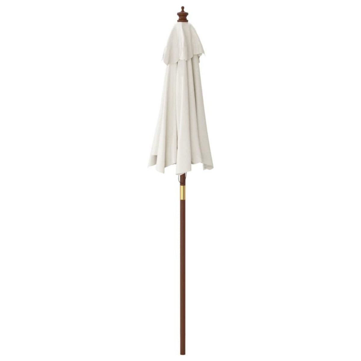 VIDAXL Parasol de jardin avec mat en bois sable 196x231 cm