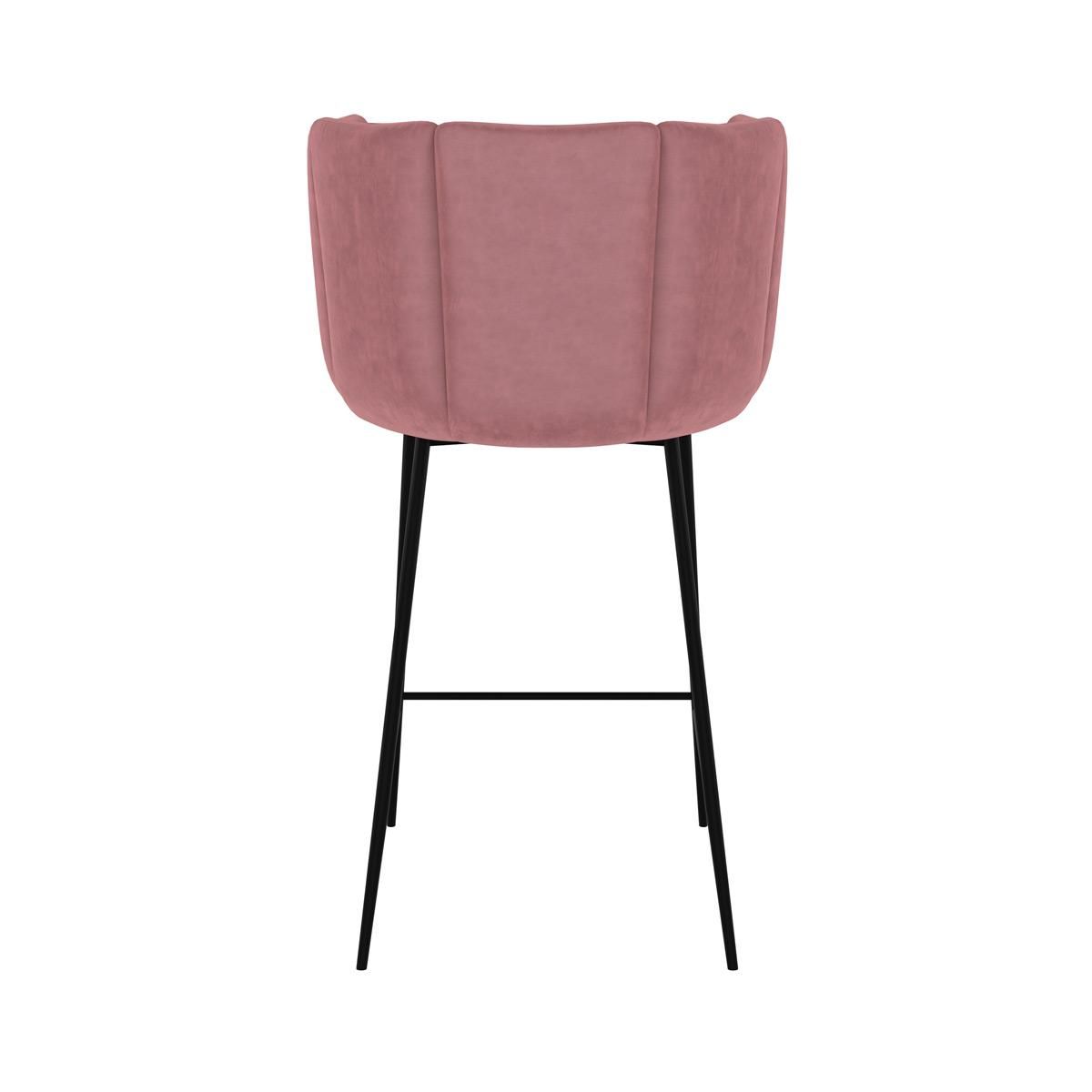 Rendez vous déco Lot de 2 chaises pour îlot central 67 cm en velours bleu - Rosy