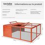 Voir la diapositive 6 : tectake Enclos pour rongeurs en bois marron