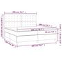 Voir la diapositive 6 : VIDAXL Sommier a lattes de lit matelas et LED Gris clair 200x200 cm
