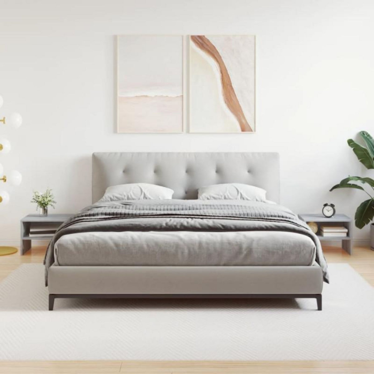 VIDAXL Tables de chevet 2 pcs Sonoma gris 40x30x30cm Bois d ingénierie