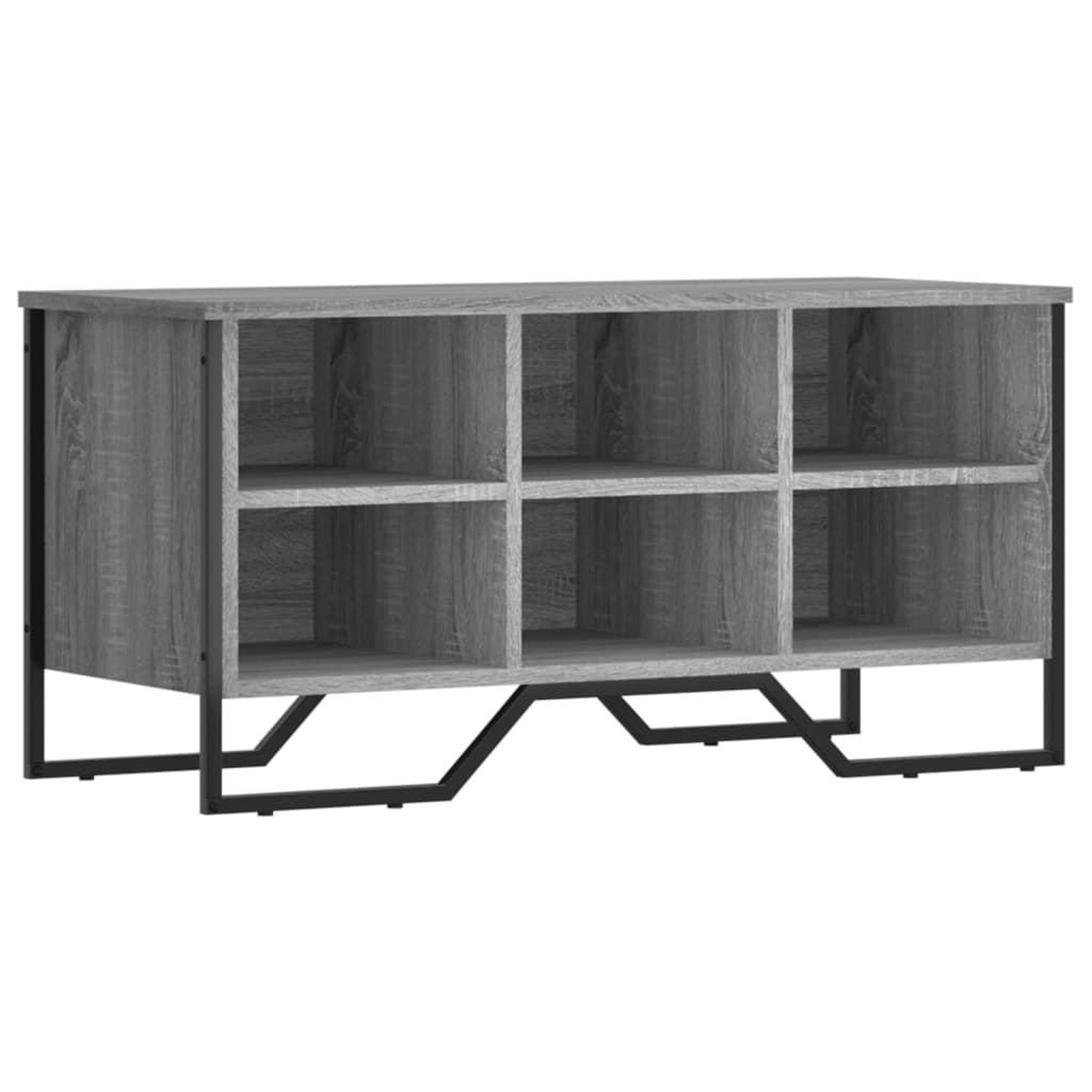 Voir la diapositive 2 : VIDAXL Armoire a chaussures sonoma gris 90x38x45,5cm bois d'ingenierie