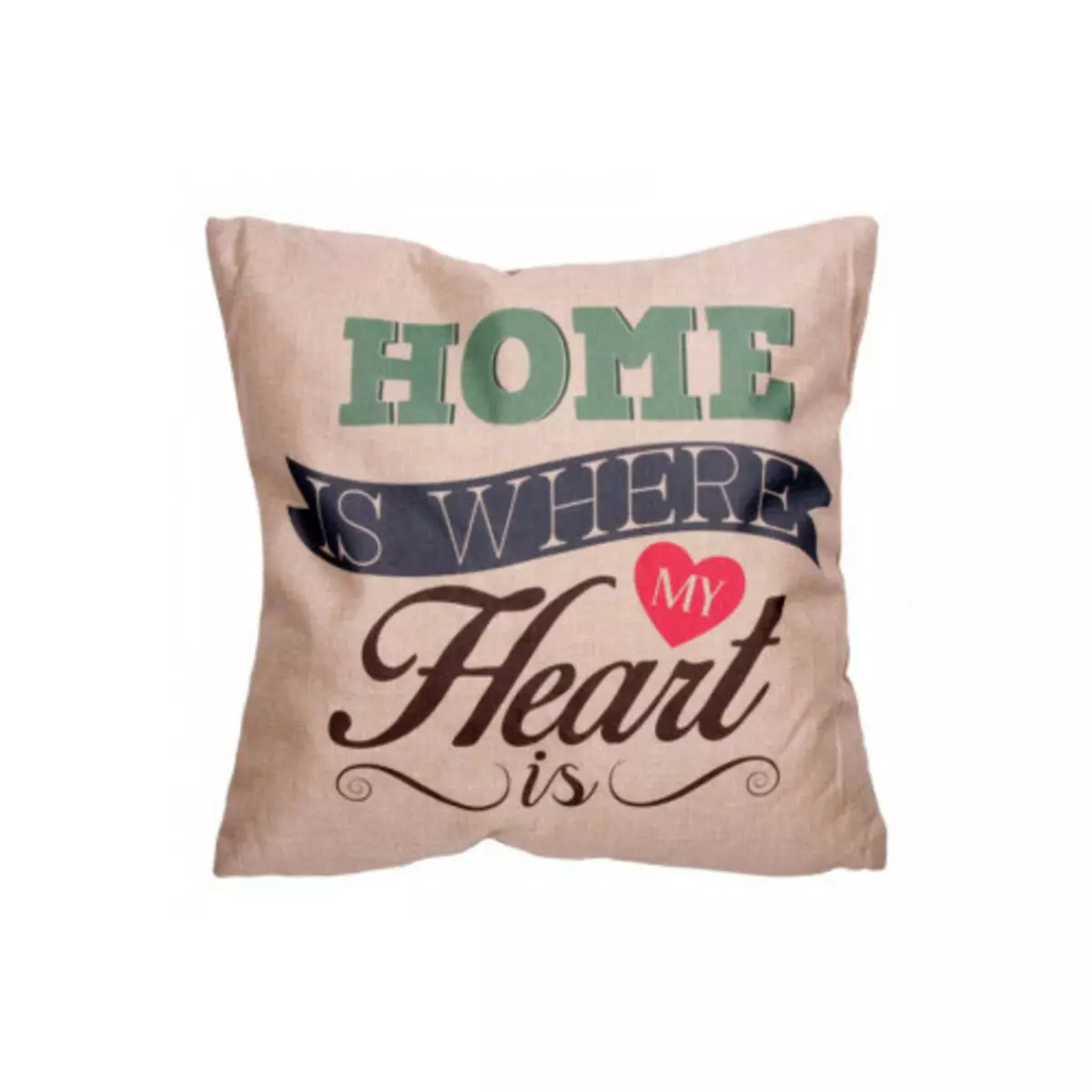Magnetic land Coussin tendance déco  Home is where my Heart is  (43 x 43 cm)