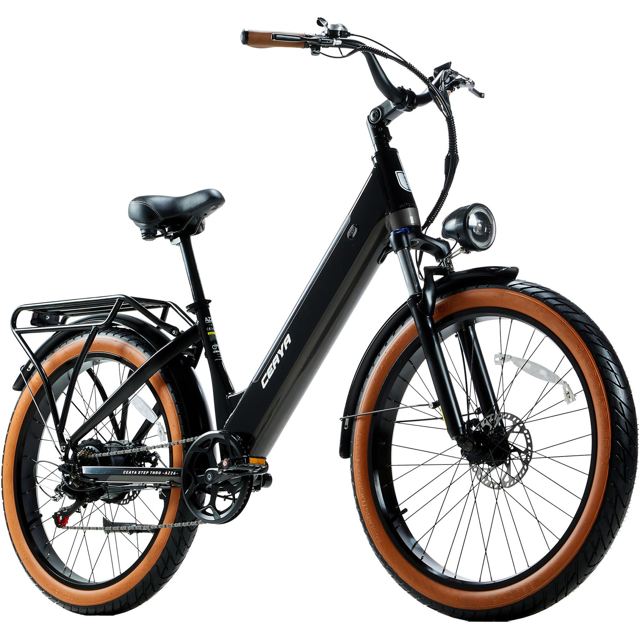 Voir la diapositive 4 : CEAYA Vélo électrique ceaya az26, cadre bas 26 , 960wh, 7 vitesses, noir
