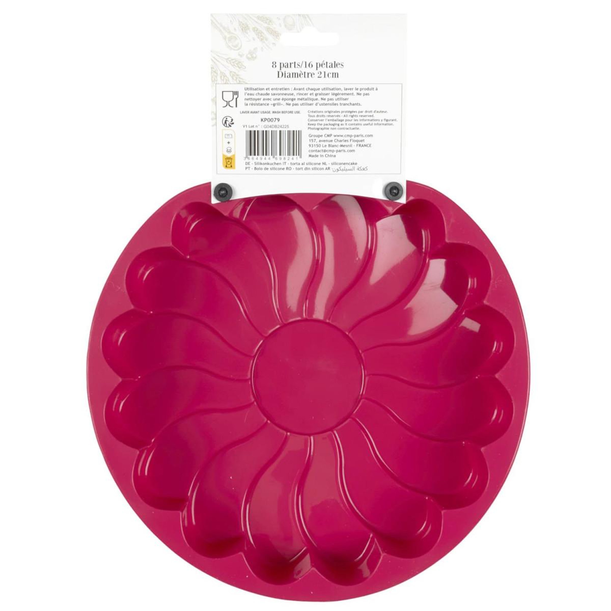 Voir la diapositive 6 : Lily Cook Moule à gâteau en silicone  marguerite  21cm rose