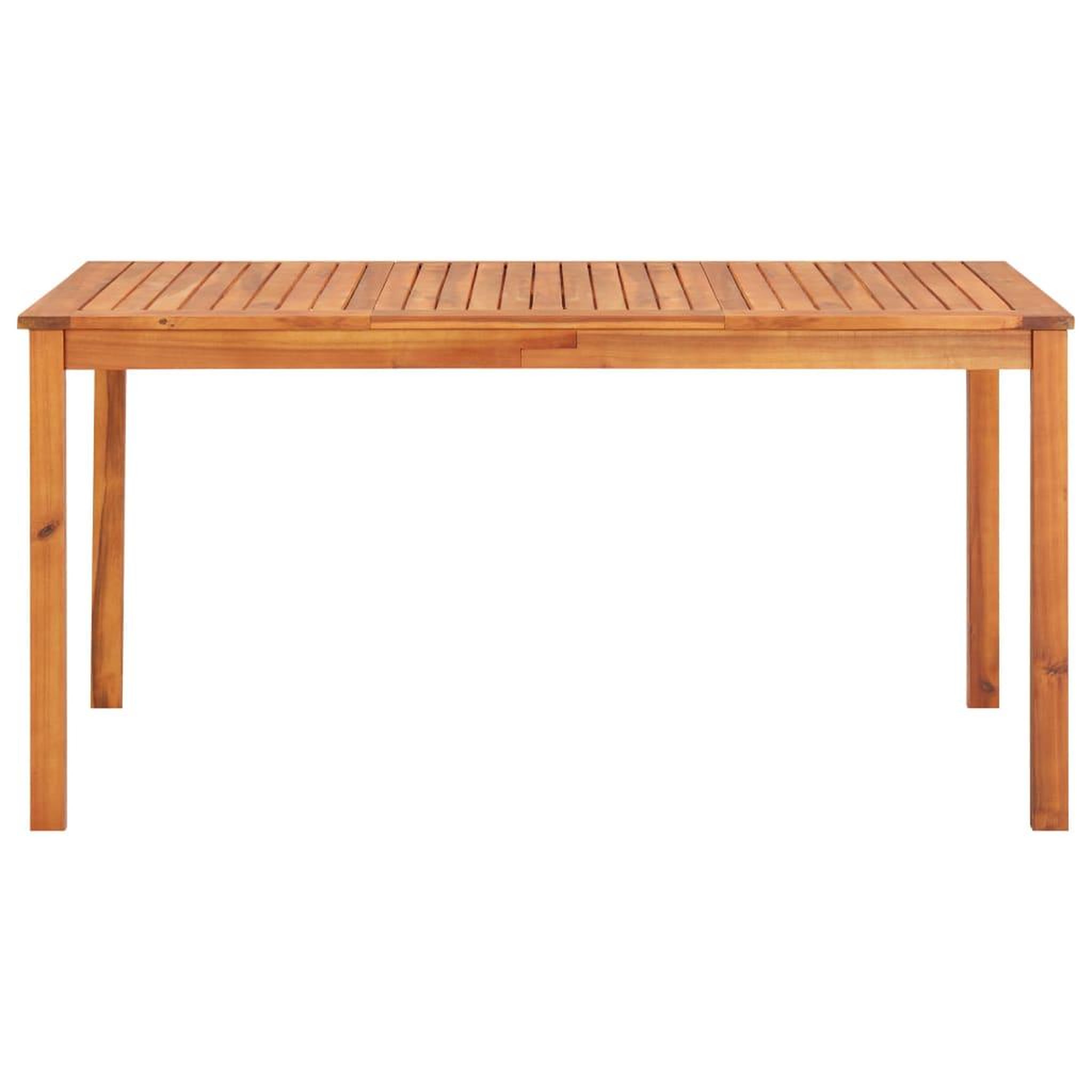 Voir la diapositive 2 : VIDAXL Table de jardin 150x90x74 cm Bois d'acacia massif