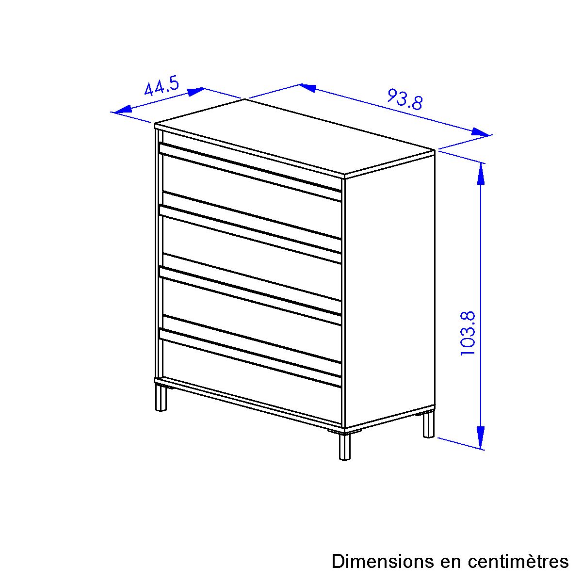 GAMI Commode 4 tiroirs MEZOS