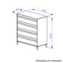 Voir la diapositive 5 : GAMI Commode 4 tiroirs MEZOS