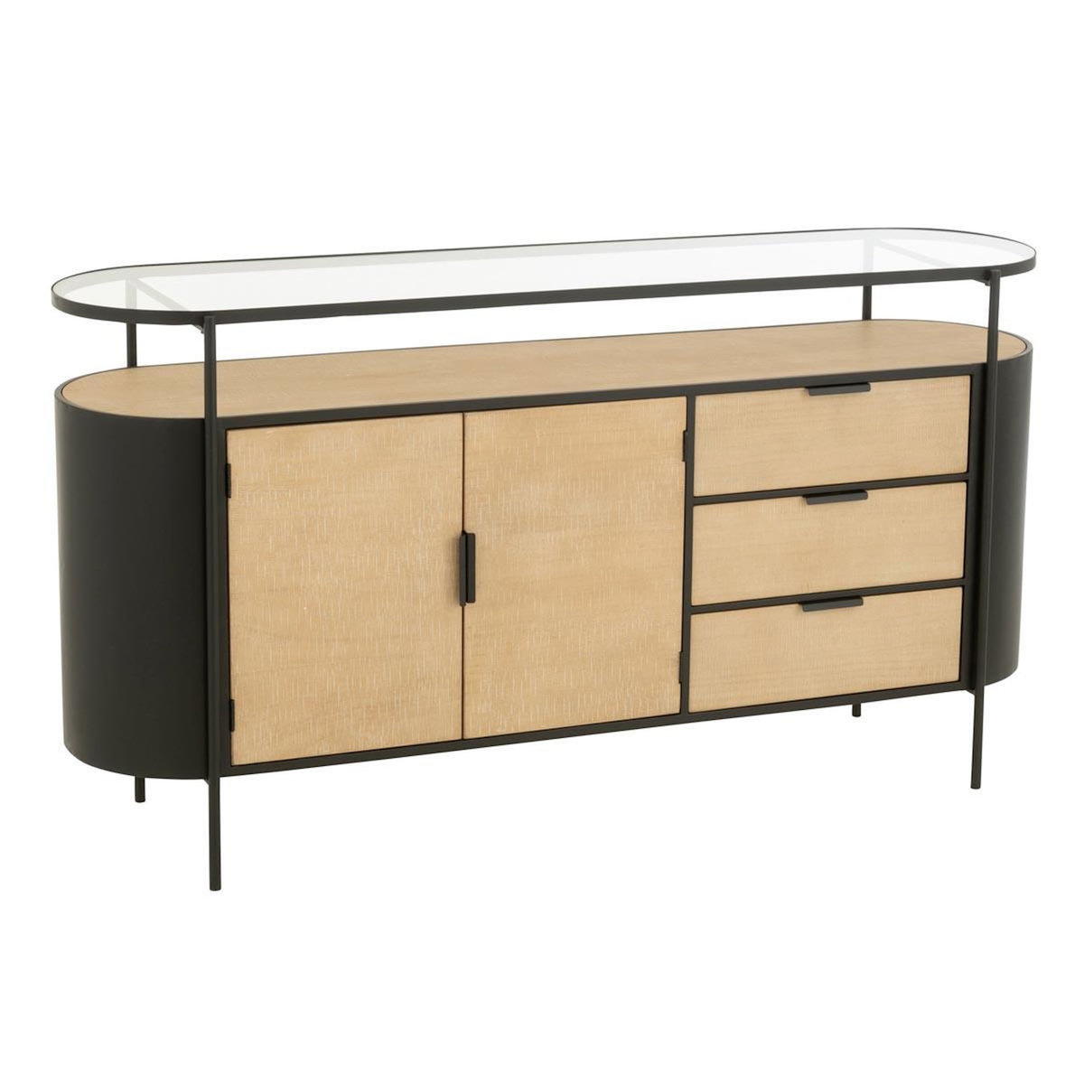 Paris Prix Buffet 3 Tiroirs & 2 Portes  Bya  150cm Naturel