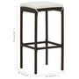 Voir la diapositive 6 : VIDAXL Ensemble de bar de jardin 7 pcs coussins Resine tressee Marron