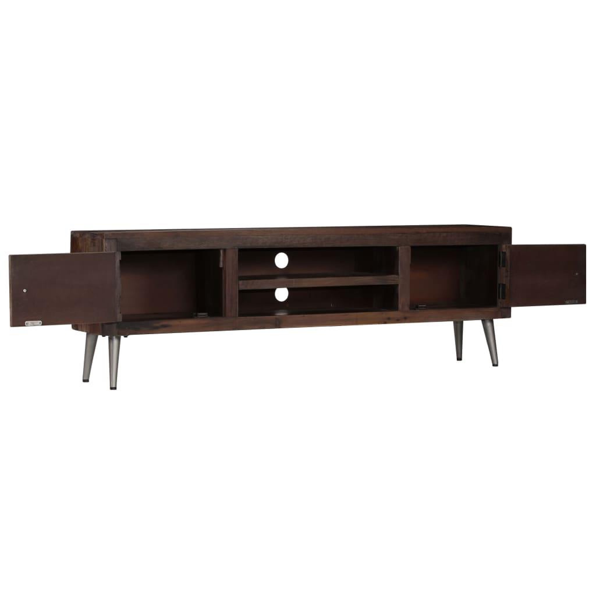 Voir la diapositive 3 : VIDAXL Meuble TV Bois de recuperation solide 140 x 30 x 45 cm