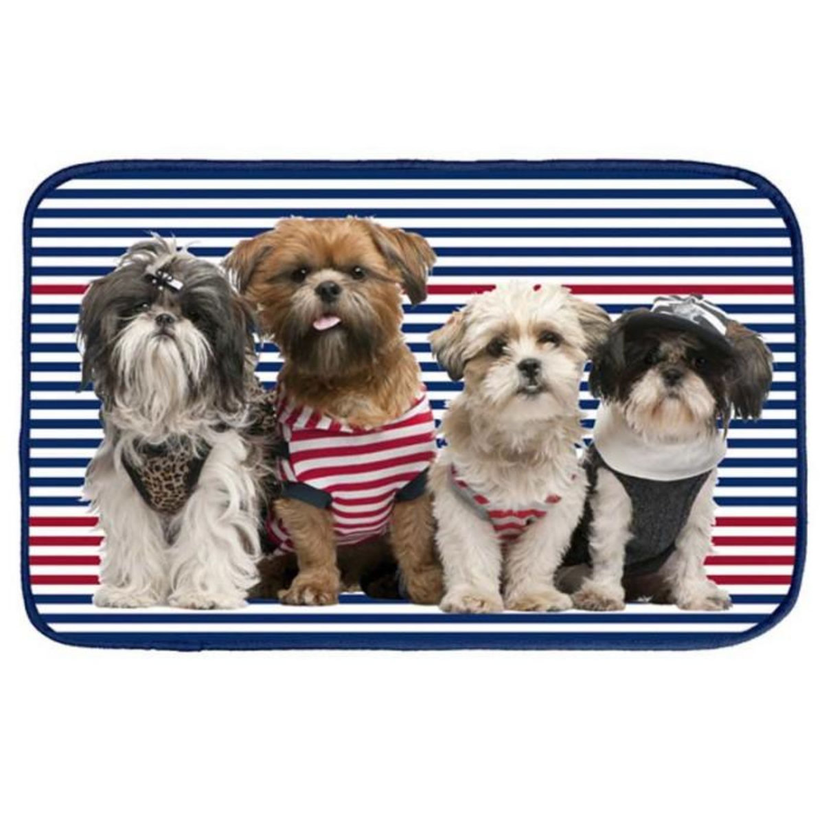 Paris Prix Tapis Velours  Navy  45x75cm Bleu