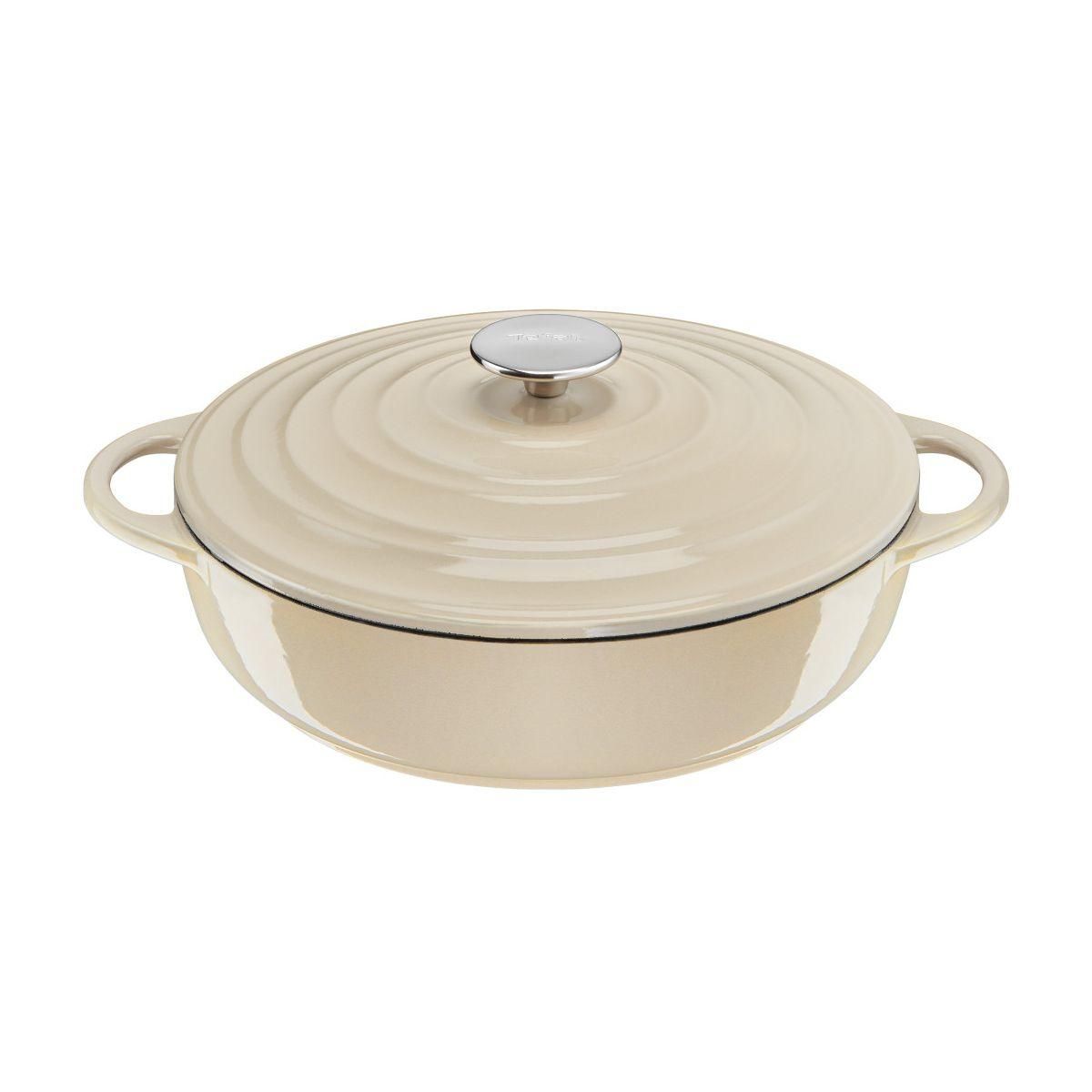 TEFAL Cocotte Fonte LOV sauteuse 28cm beige