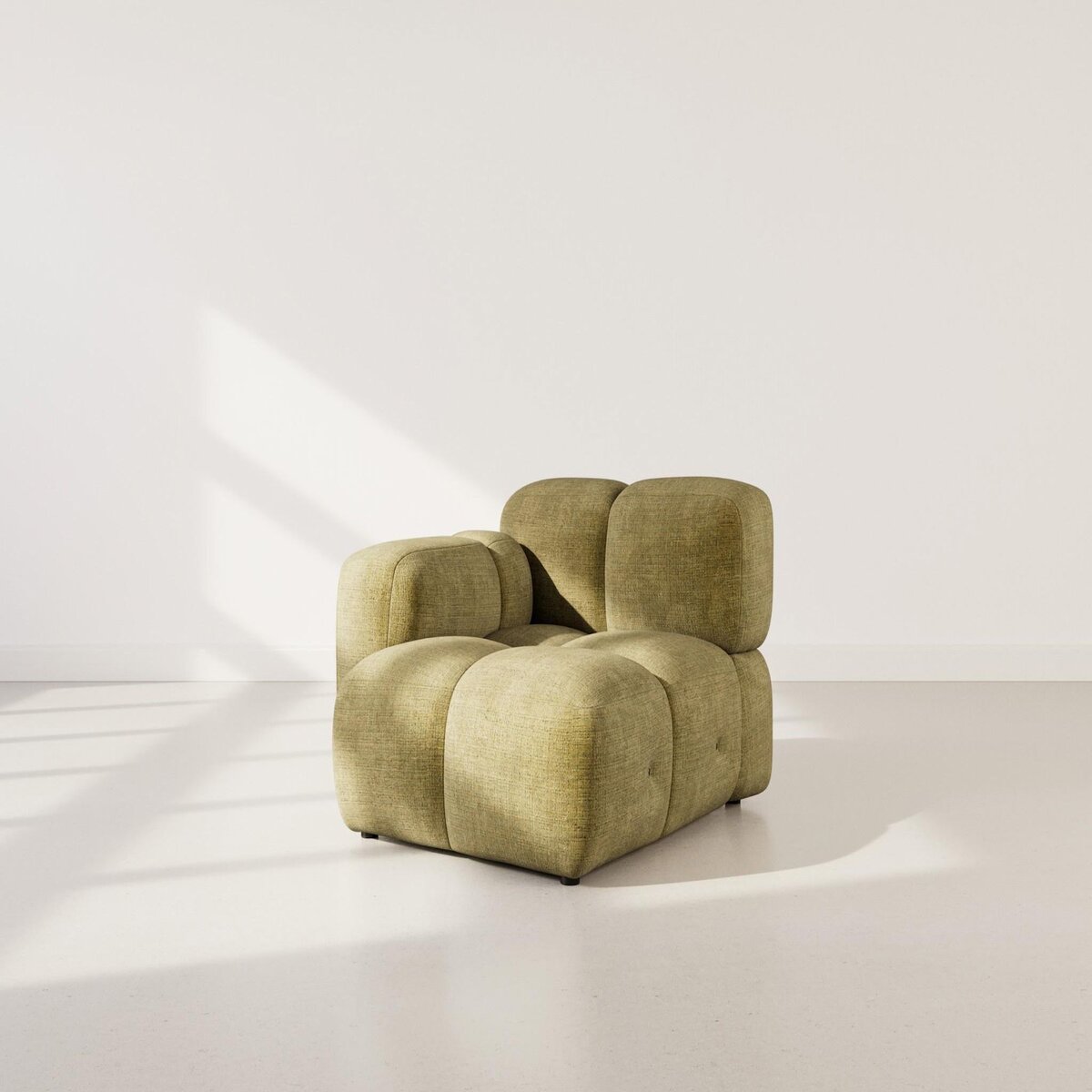 LISA DESIGN Grace - module d'assise gauche en velours texturé