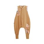 Petit Béguin Turbulette d'été en gaze de coton avec pieds retroussables Flamingo. Coloris disponibles : Jaune