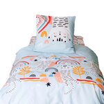 COTE DECO Parure de lit enfant Chat - Coton 57 fils/cm² - 140 x 200 cm