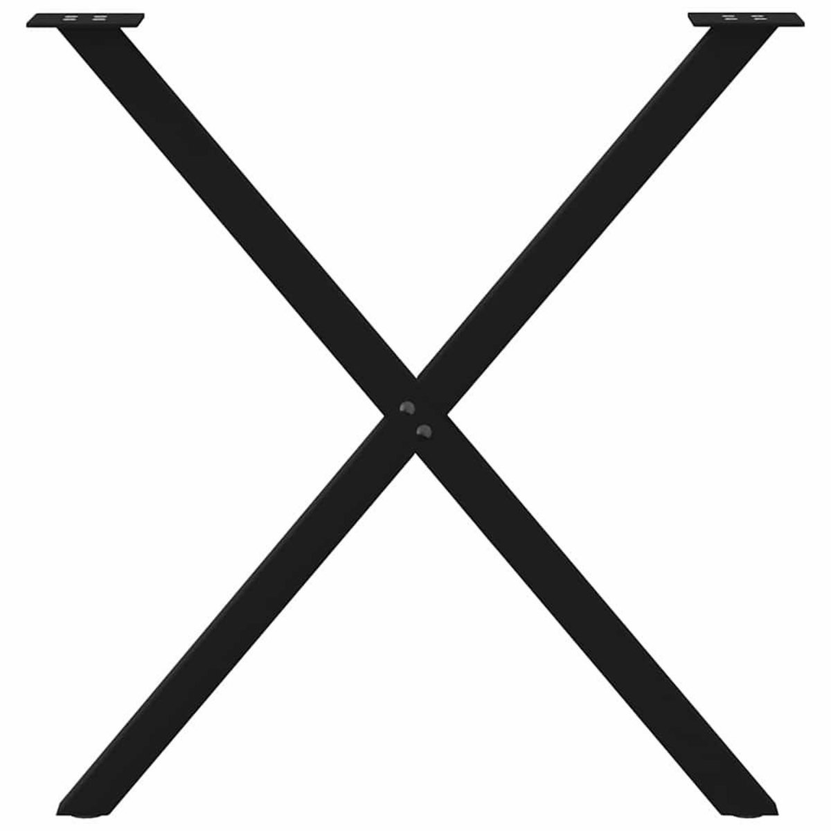 VIDAXL Pieds de table a manger forme de X 2 pcs noir 80x(72-73) cm