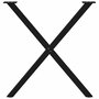 Voir la diapositive 5 : VIDAXL Pieds de table a manger forme de X 2 pcs noir 80x(72-73) cm