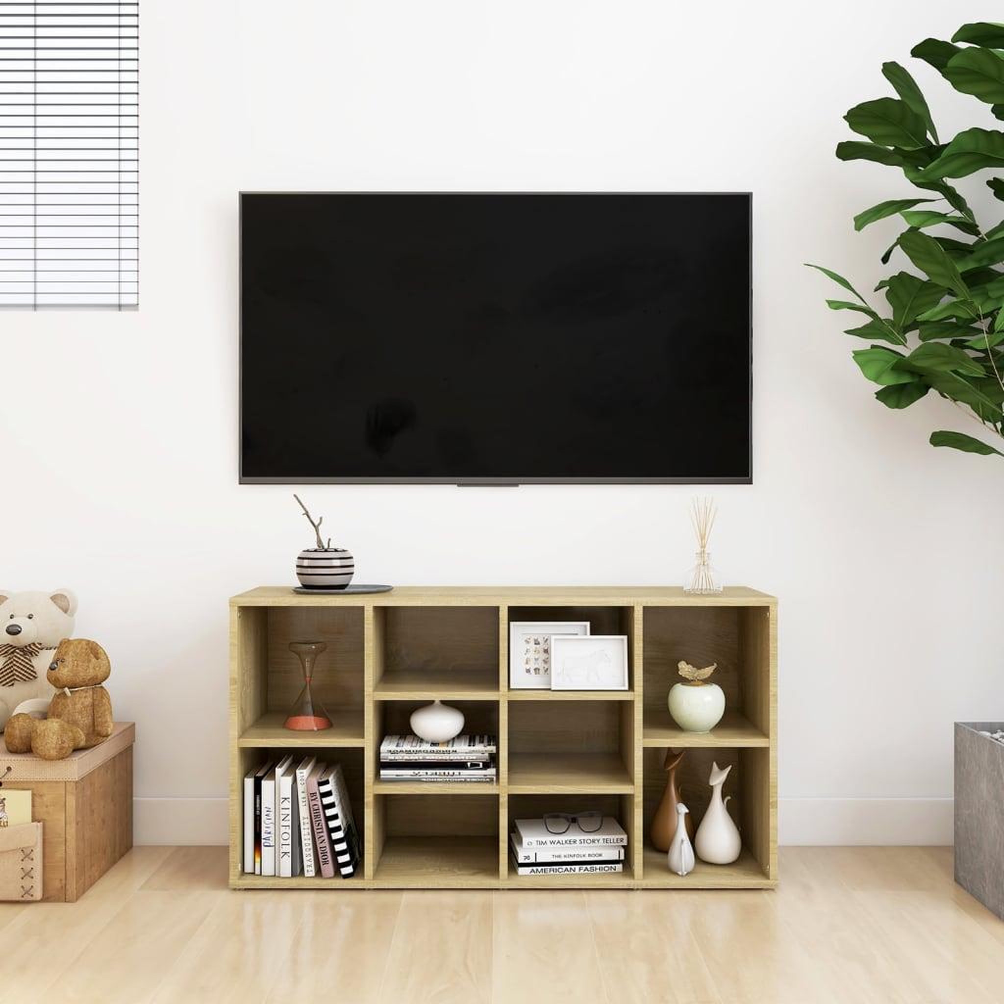 Voir la diapositive 3 : VIDAXL Banc a chaussures Chene sonoma 103x30x54,5 cm Bois d'ingenierie