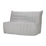 Voir la diapositive 2 : BULTEX BULTEX Banquette BZ BECCI 3 places - L 142 x P 101 cm - Tissu noir et blanc