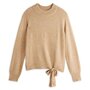 Voir la diapositive 3 : INEXTENSO Pull noué col montant beige femme