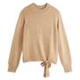 Voir la diapositive 3 : INEXTENSO Pull noué col montant beige femme