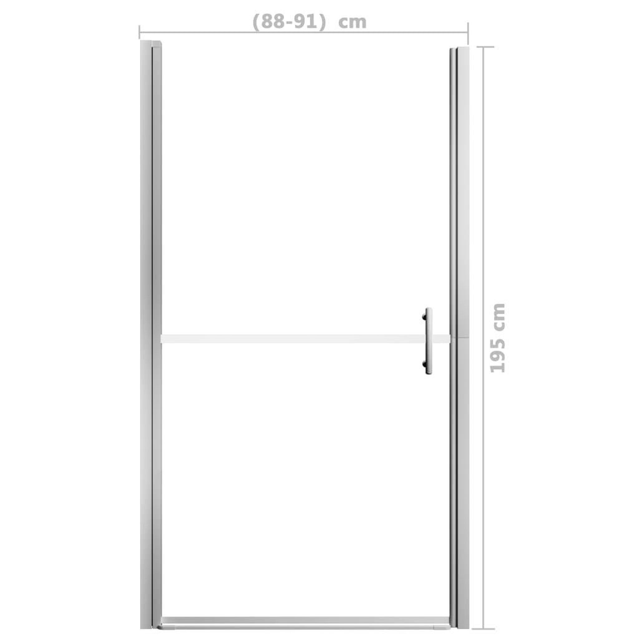 Voir la diapositive 5 : VIDAXL Porte de douche Verre trempe 91x195 cm