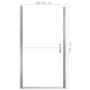 Voir la diapositive 5 : VIDAXL Porte de douche Verre trempe 91x195 cm