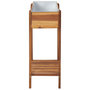 Voir la diapositive 4 : VIDAXL Lit sureleve de jardin Bois massif d'acacia et zinc