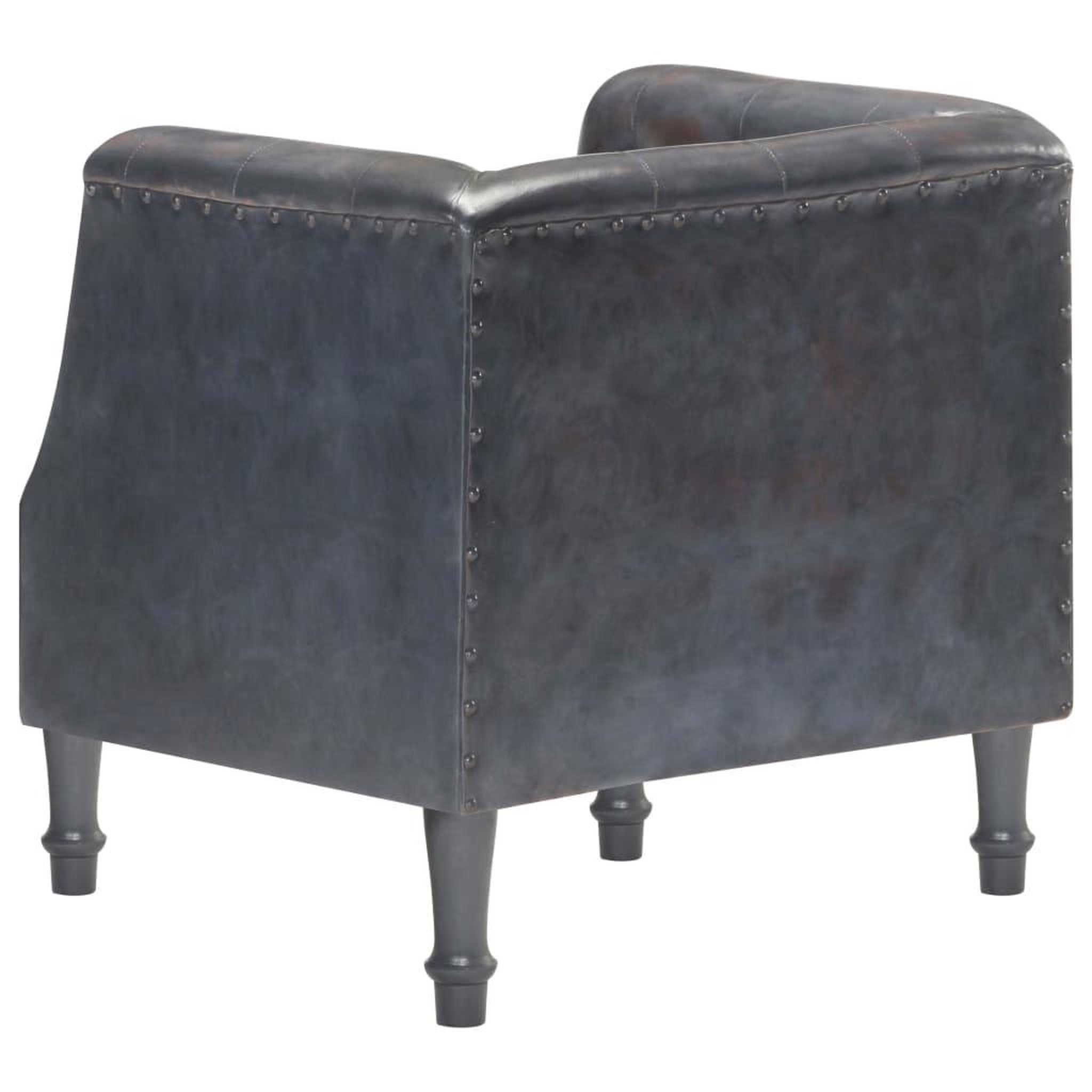 Voir la diapositive 3 : VIDAXL Chaise cabriolet gris cuir veritable