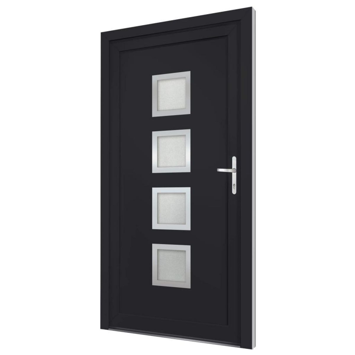 VIDAXL Porte d'entree anthracite 98x208 cm PVC