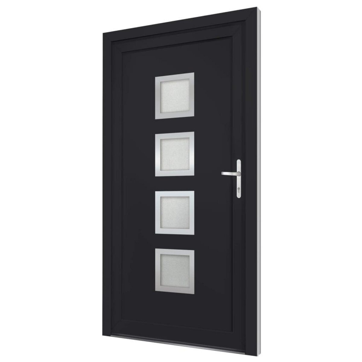 VIDAXL Porte d'entree anthracite 98x208 cm PVC