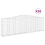 Voir la diapositive 2 : VIDAXL Paniers a gabions arques 10 pcs 400x30x120/140 cm Fer galvanise