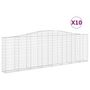 Voir la diapositive 2 : VIDAXL Paniers a gabions arques 10 pcs 400x30x120/140 cm Fer galvanise