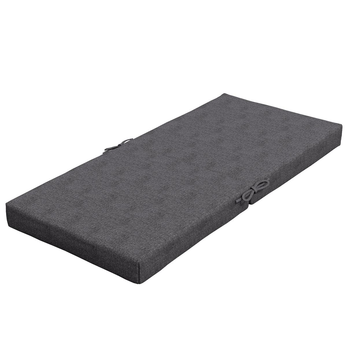OUTSUNNY Lot de 2 coussins galettes de chaise de jardin - dim. 112L x 51l x ép. 8 cm - cordons attache - polyester déperlant anthracite