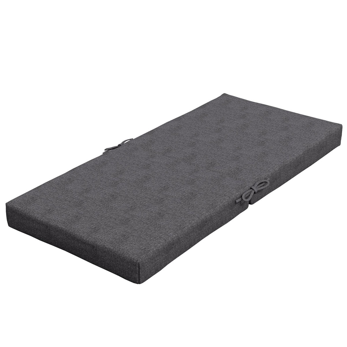 OUTSUNNY Lot de 2 coussins galettes de chaise de jardin - dim. 112L x 51l x ép. 8 cm - cordons attache - polyester déperlant anthracite