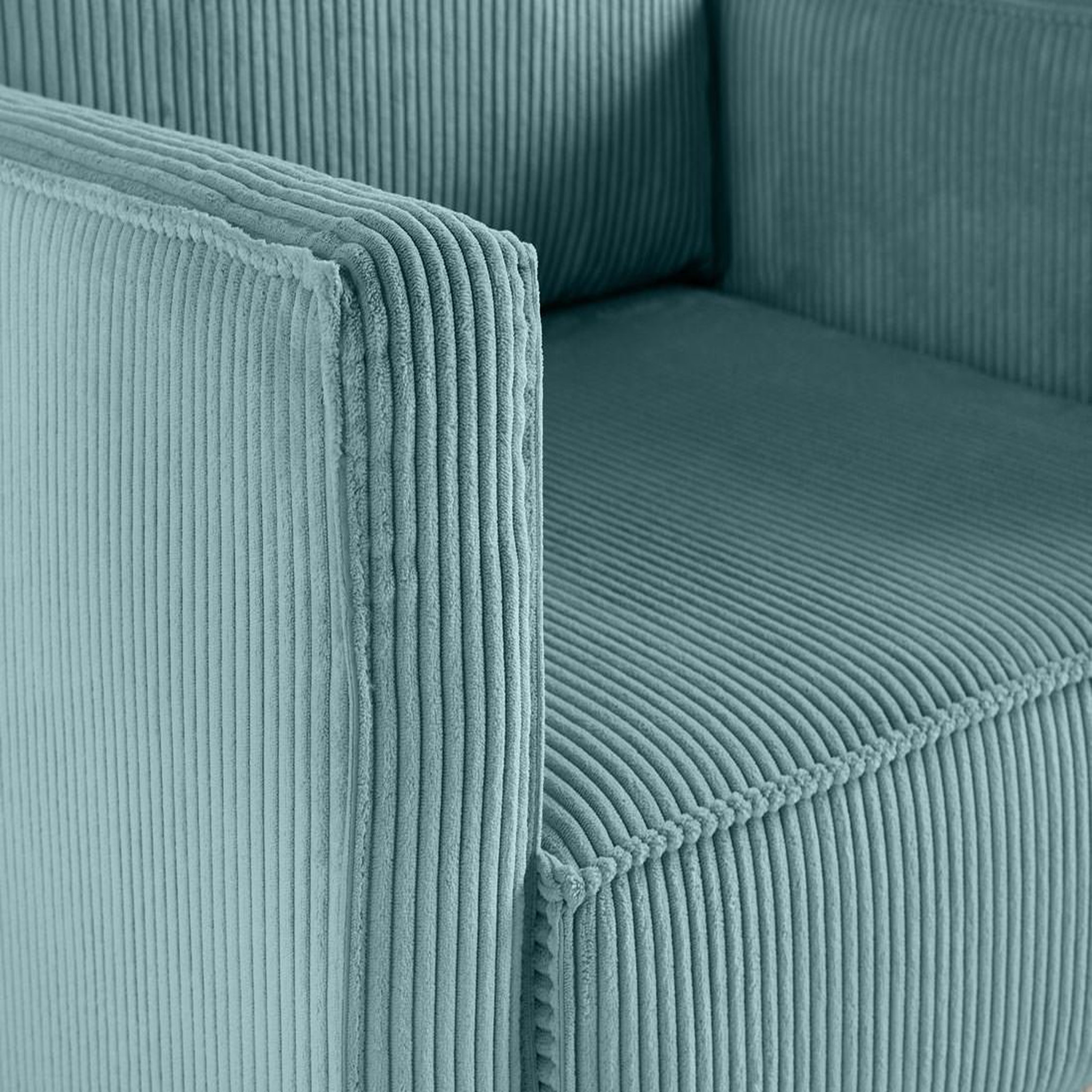 Voir la diapositive 5 : LISA DESIGN Charlie - fauteuil - pieds hauts - en velours côtelé