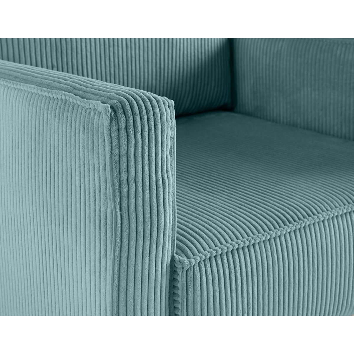 LISA DESIGN Charlie - fauteuil - pieds hauts - en velours côtelé