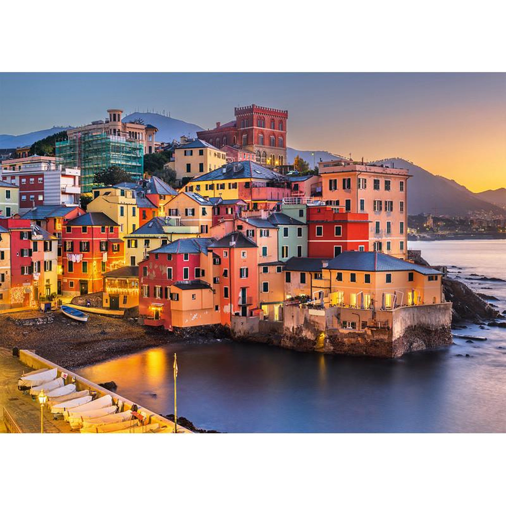 Voir la diapositive 2 : ALIZE Puzzle 1000 pièces Gênes Italie – Paysage urbain et port – Adulte – Alizé