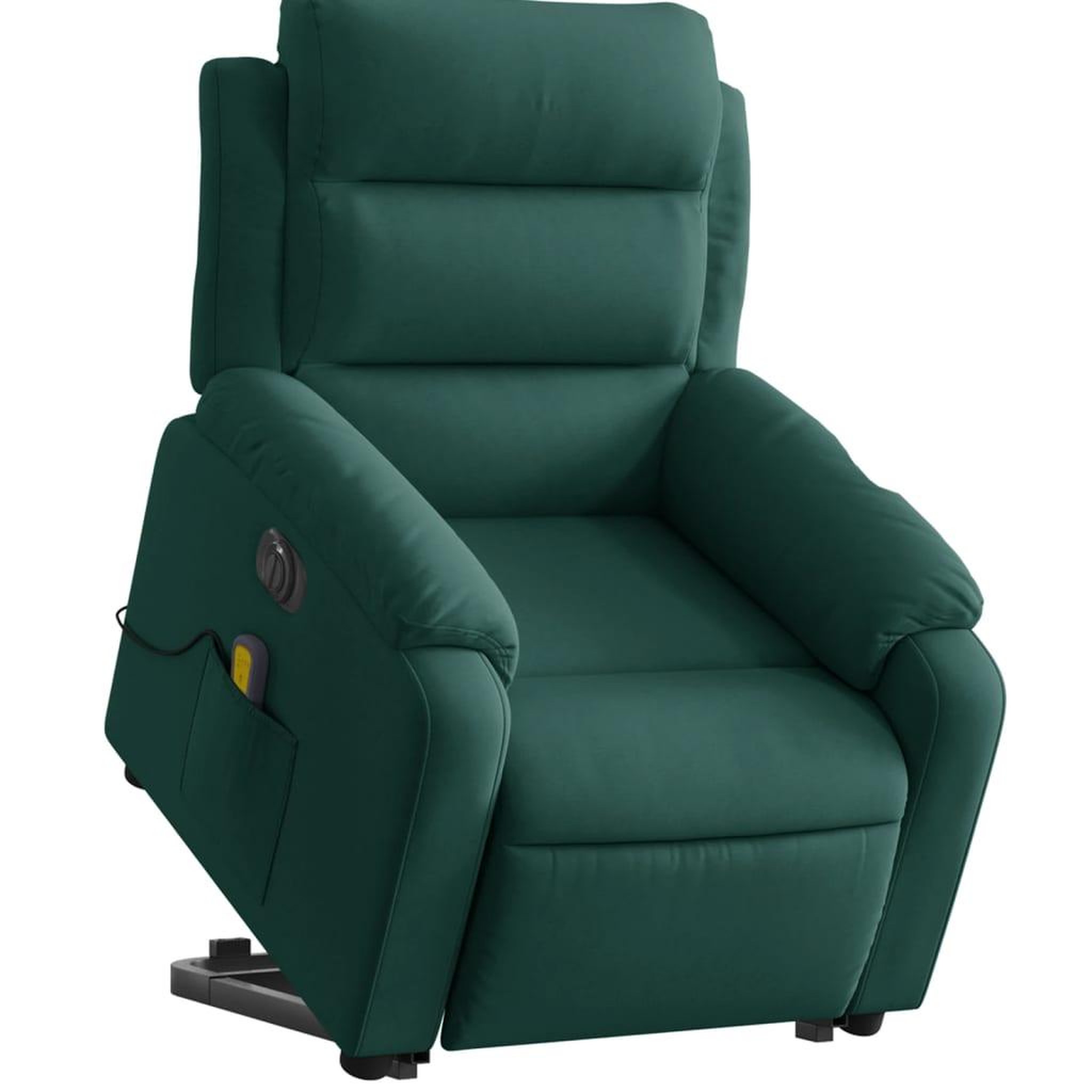 Voir la diapositive 3 : VIDAXL Fauteuil inclinable de massage electrique vert fonce velours